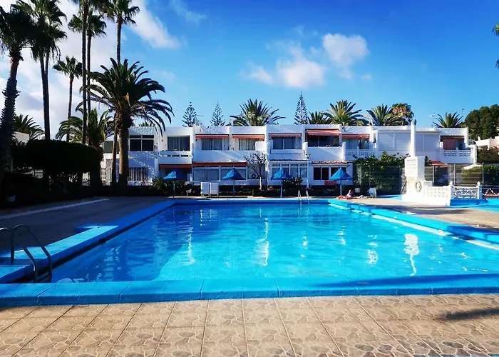Canarian Blue Tropical Garden View & Pool Appartement Costa Del Silencio